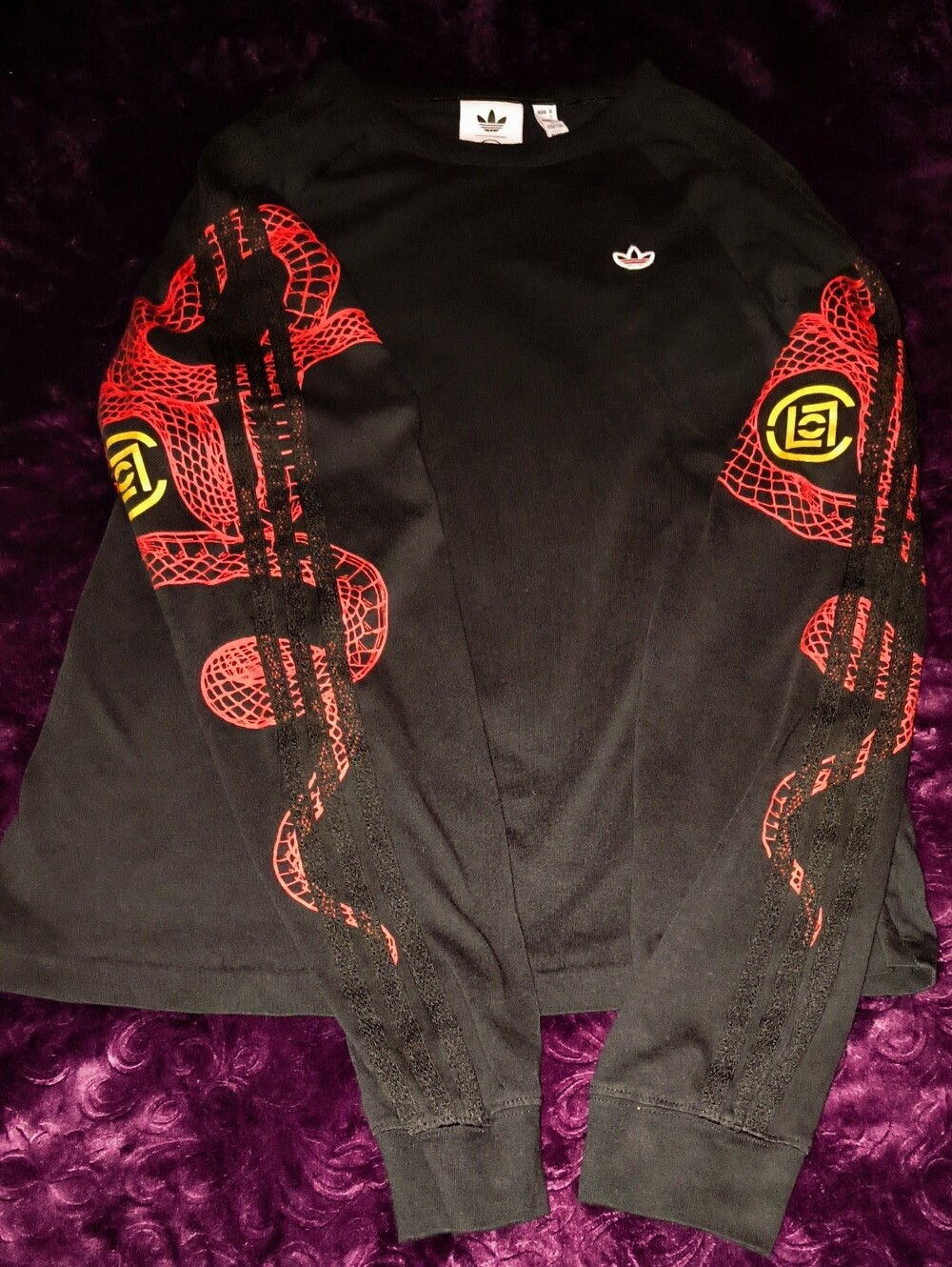 Adidas x CLOT "Lunar New Year" Long Sleeve T Blk/Red Snake. . .